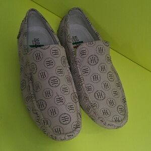 Tommy Hilfiger Beige Logo Slip-On Loafers for Men
